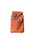 Universal cowhide cell phone holder