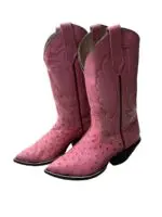 Ostrich boot in pink size 6 1/2
